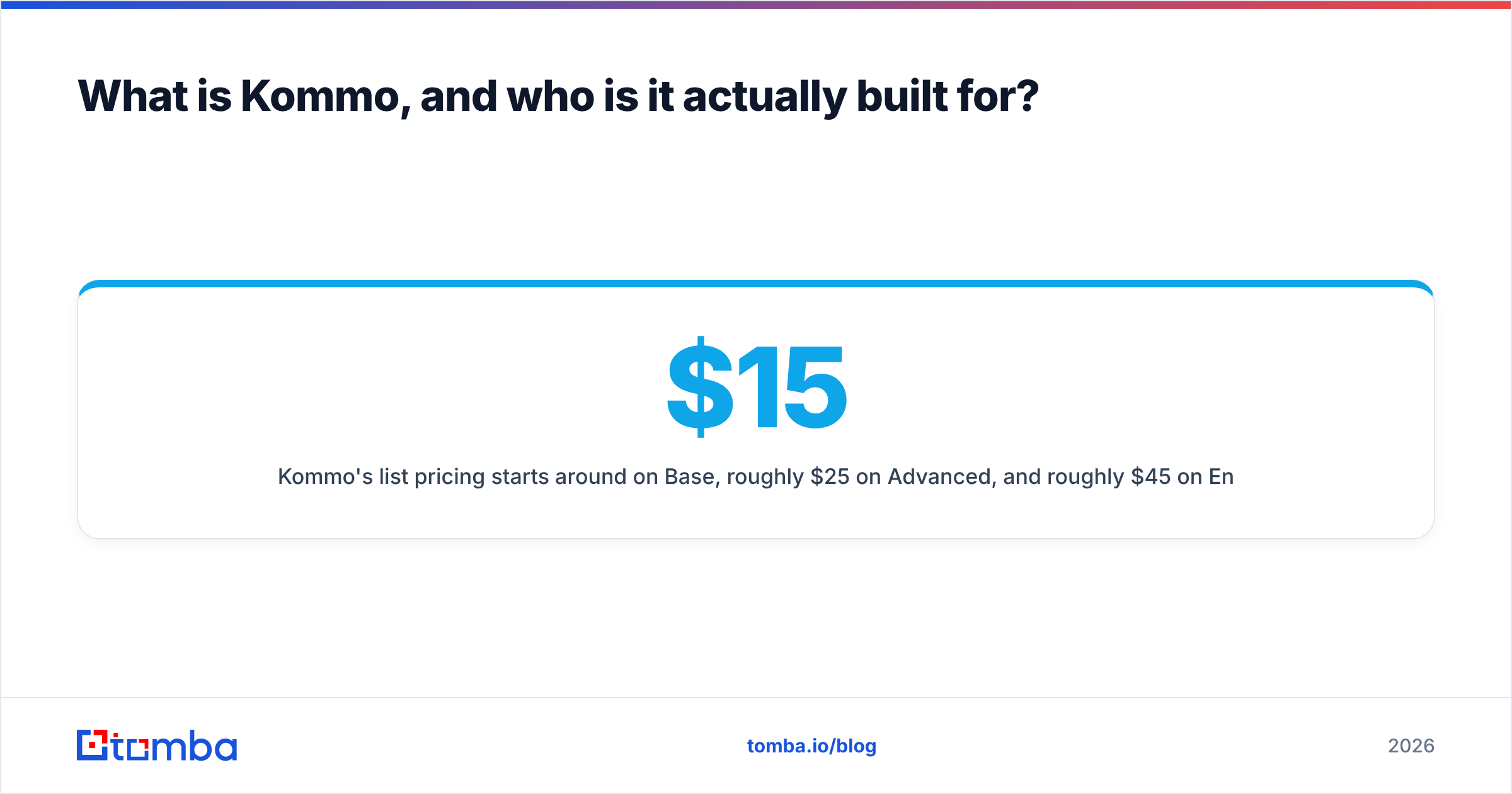 Diagram: What is Kommo, and who is it actually built for