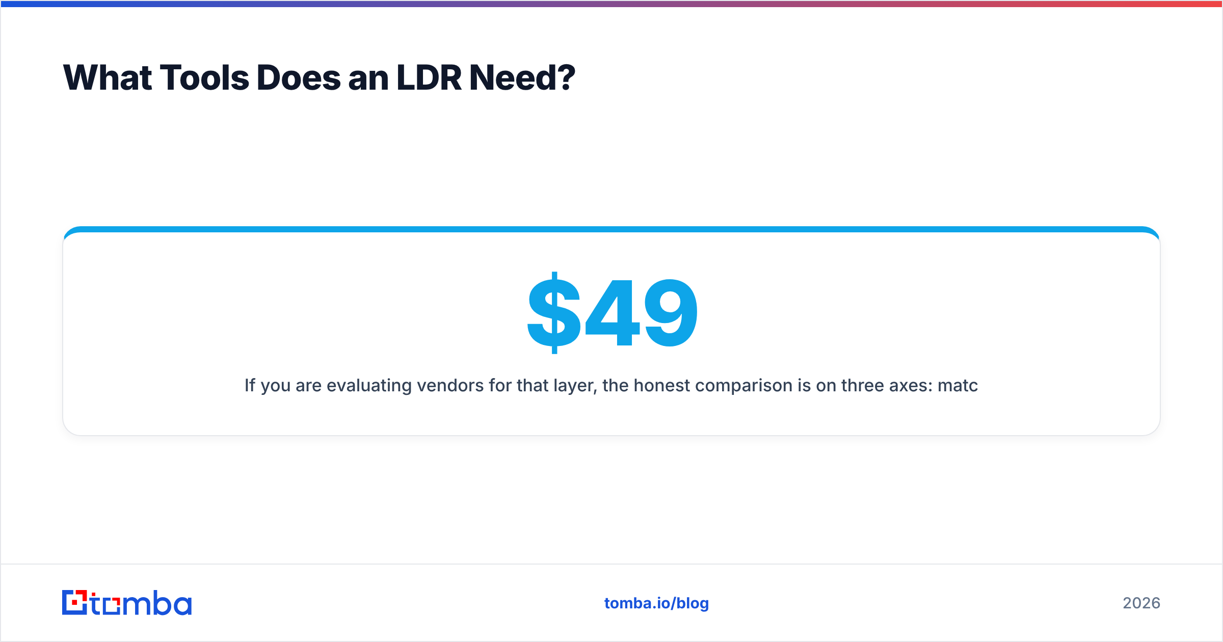 Diagram: What Tools Does an LDR Need