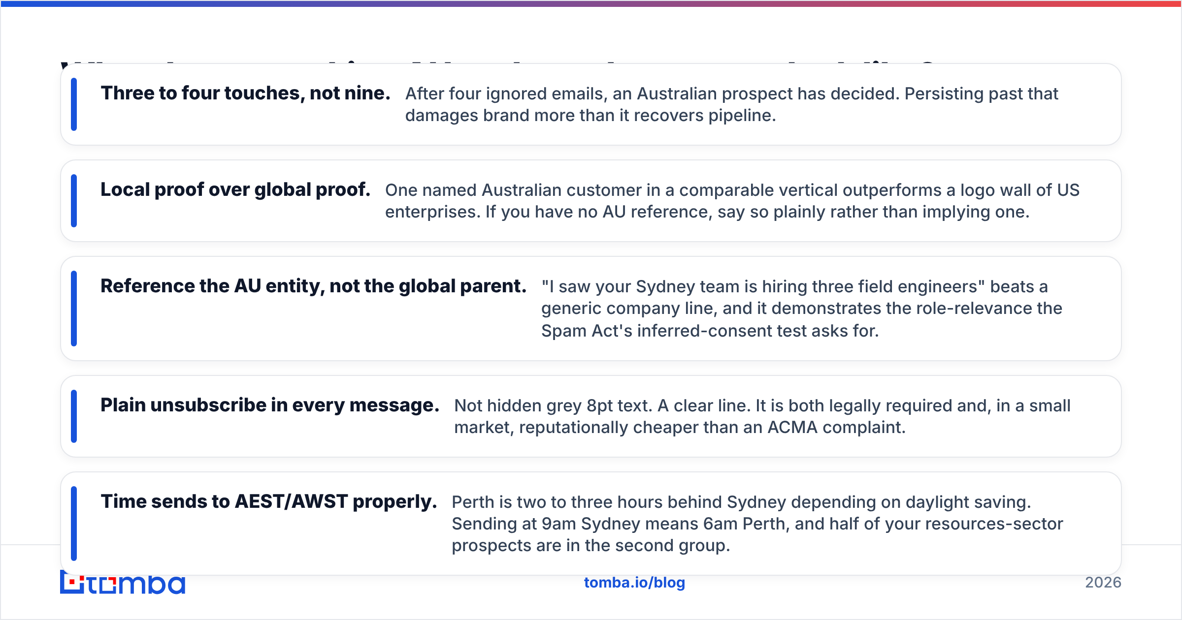 Lead generation Australia: what a working AU outbound sequence looks like