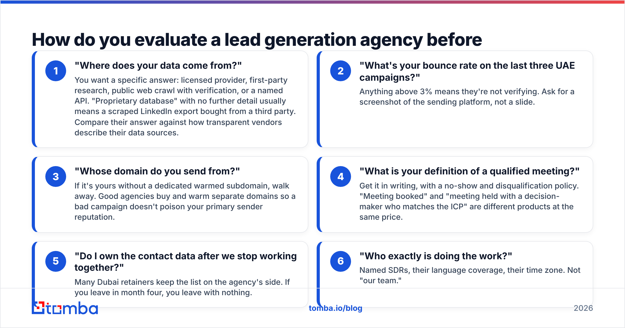 Diagram: How do you evaluate a lead generation agency before signing