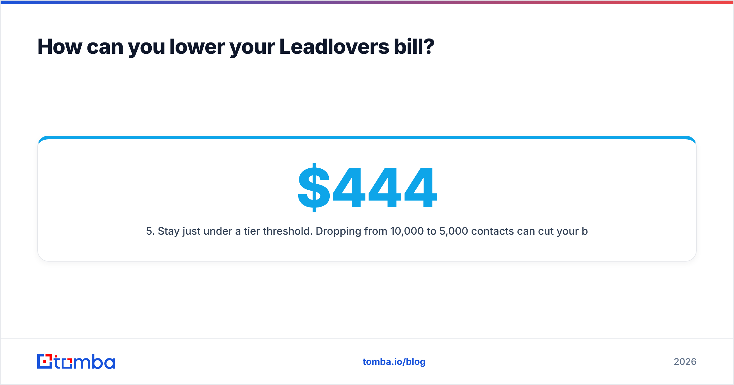 Diagram: How can you lower your Leadlovers bill