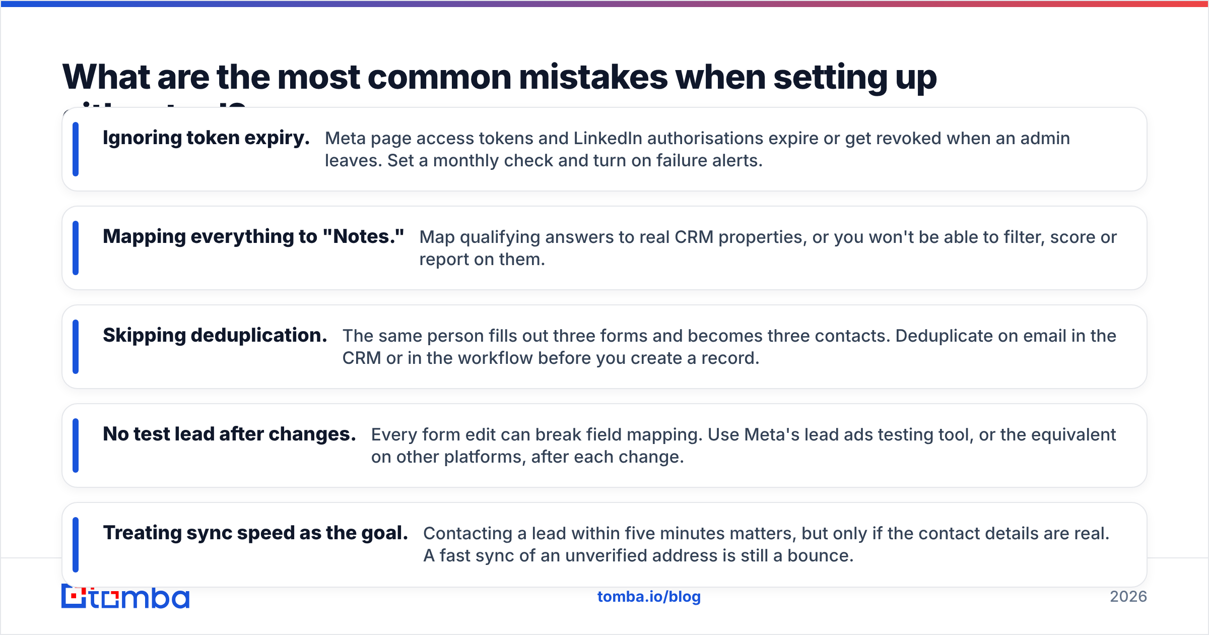 Diagram: What are the most common mistakes when setting up either tool