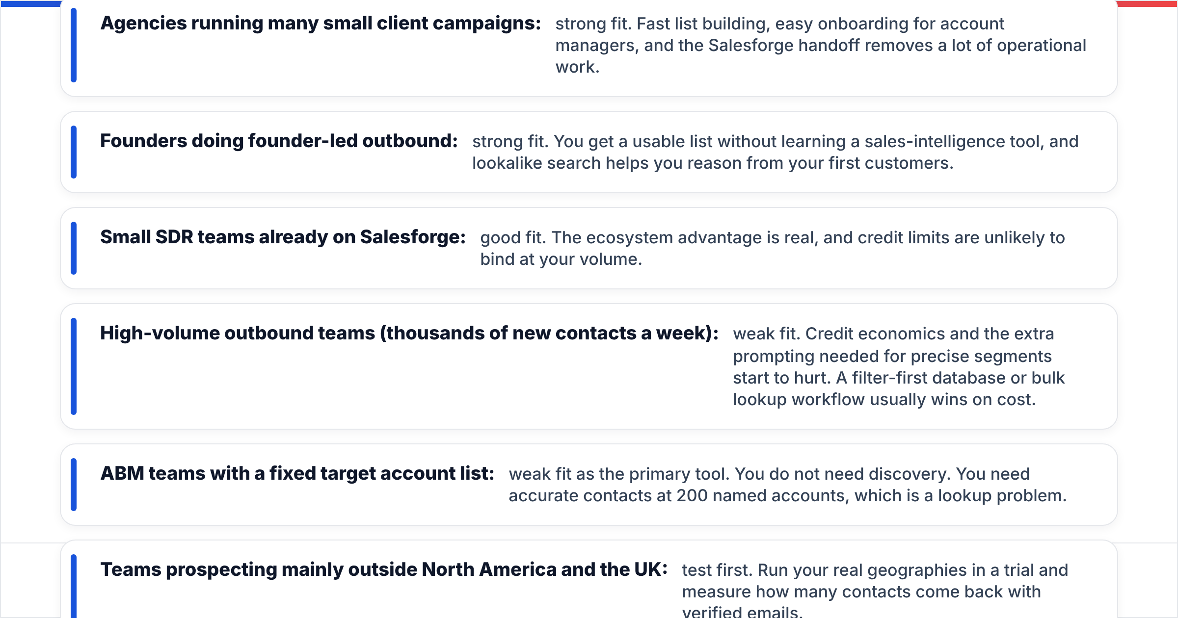 Diagram: Who should use Leadsforge, and who should skip it