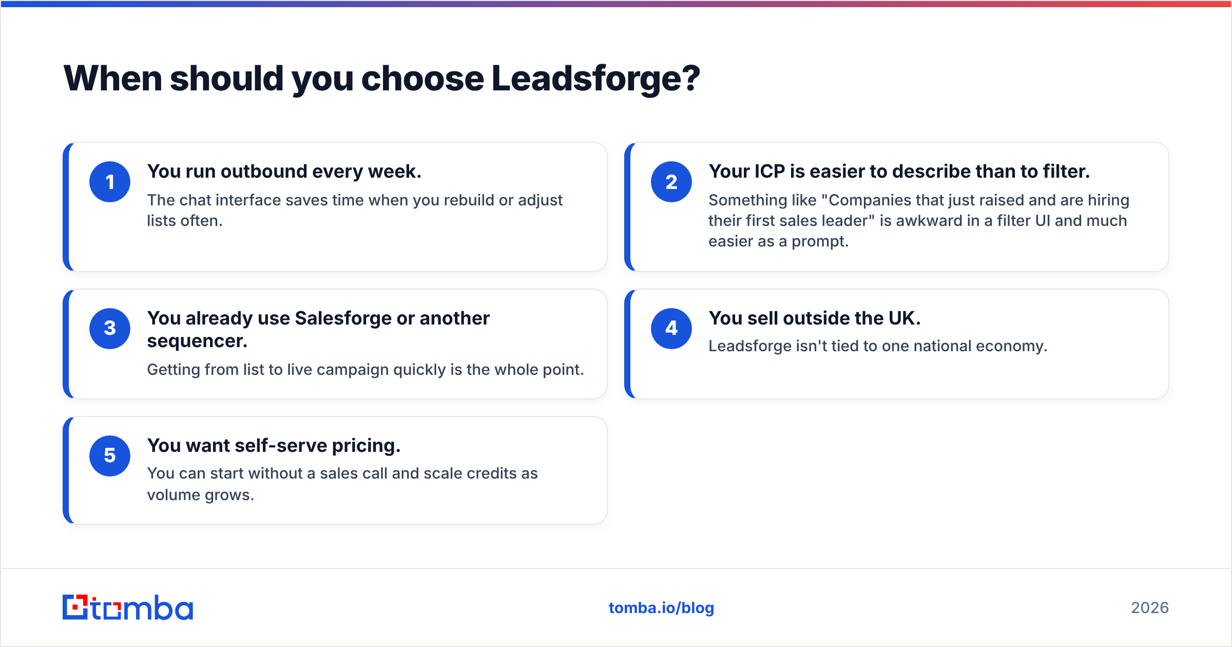 Diagram: When should you choose Leadsforge