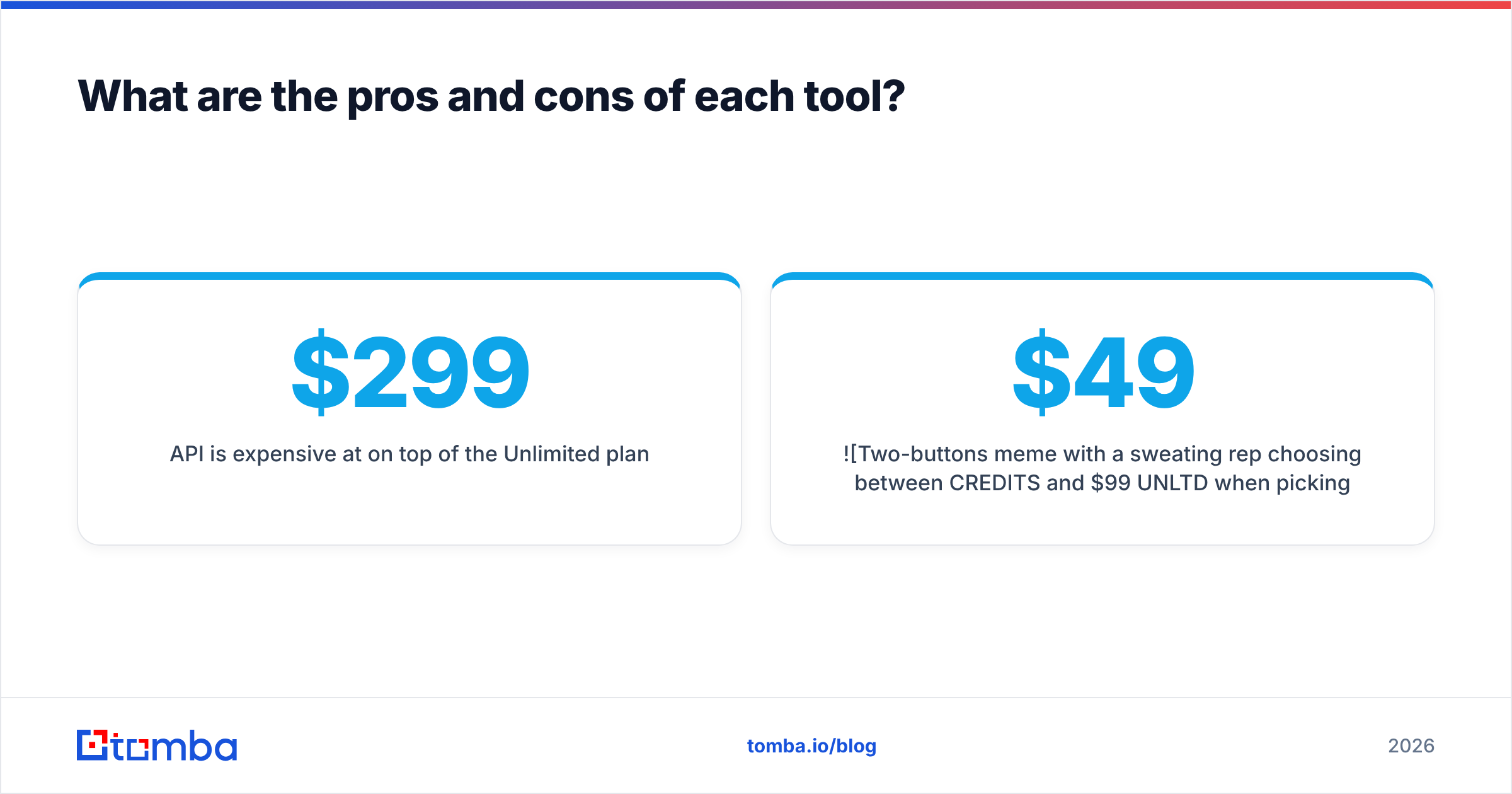 Diagram: What are the pros and cons of each tool