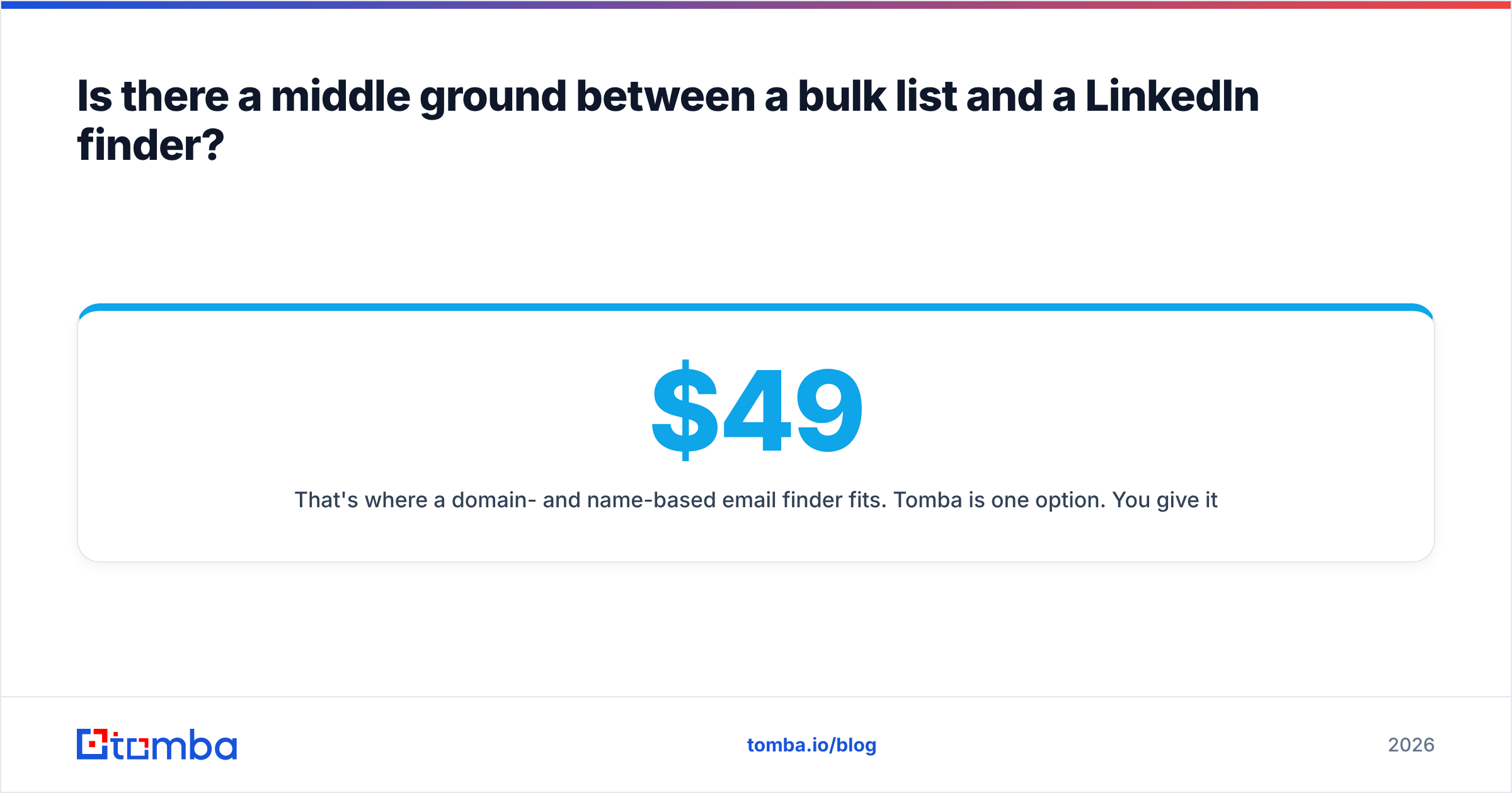 Diagram: Is there a middle ground between a bulk list and a LinkedIn finder