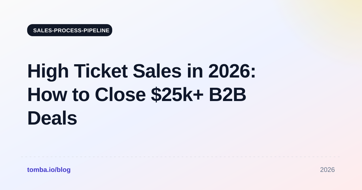 High Ticket Sales in 2026: How to Close $25k+ B2B Deals