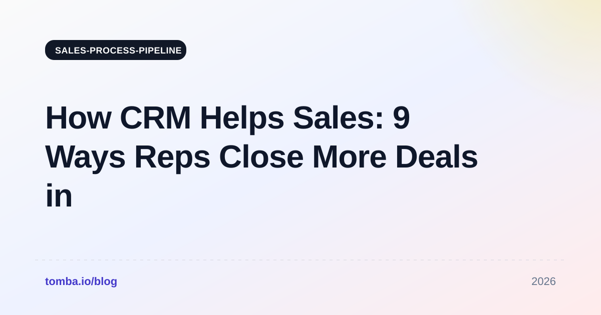 How CRM Helps Sales: 9 Ways Reps Close More Deals in 2026