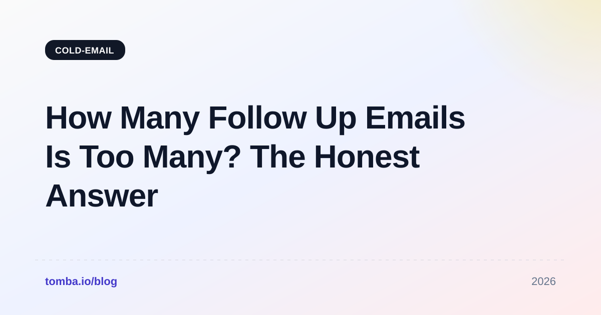 How Many Follow Up Emails Is Too Many? The Honest Answer