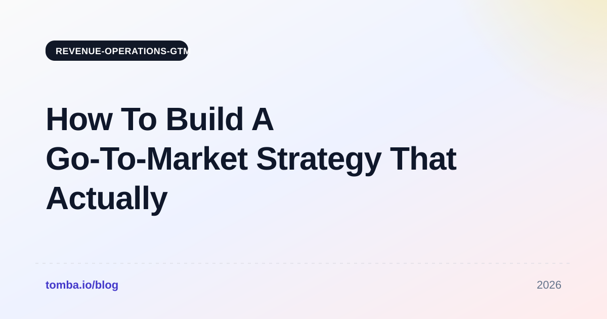 How to Build a Go to Market Strategy That Actually Ships