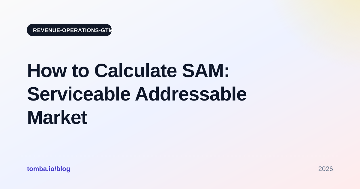 How to Calculate SAM: Serviceable Addressable Market Guide