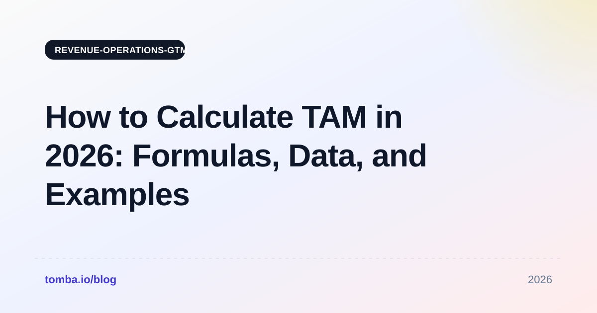 How to Calculate TAM in 2026: Formulas, Data, and Examples