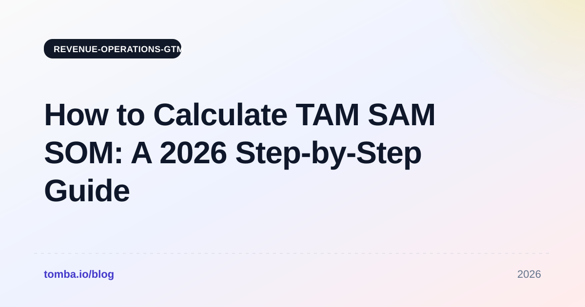 How to Calculate TAM SAM SOM: A 2026 Step-by-Step Guide