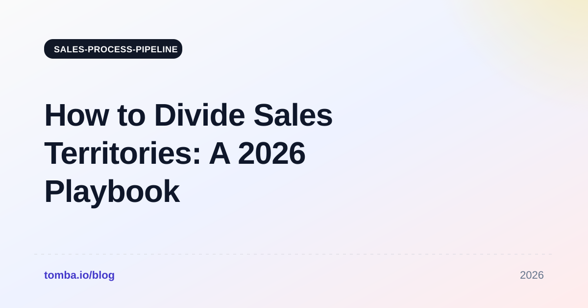 How to Divide Sales Territories: A 2026 Playbook for RevOps