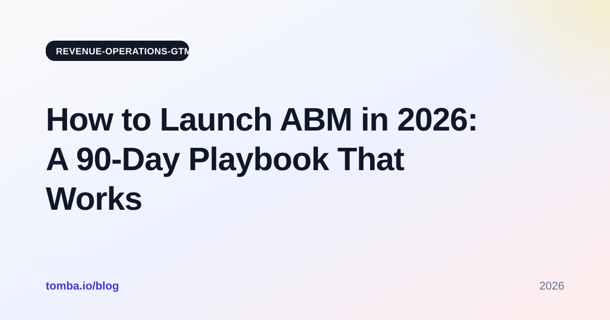 How to Launch ABM in 2026: A 90-Day Playbook That Works