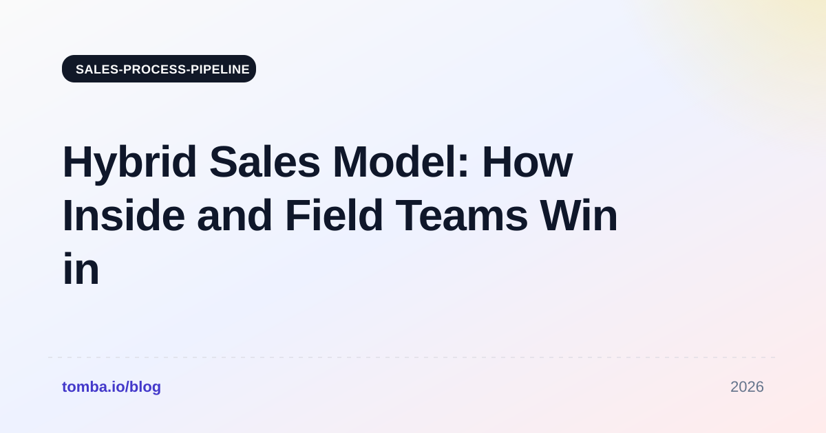 Hybrid Sales Model: How Inside and Field Teams Win in 2026