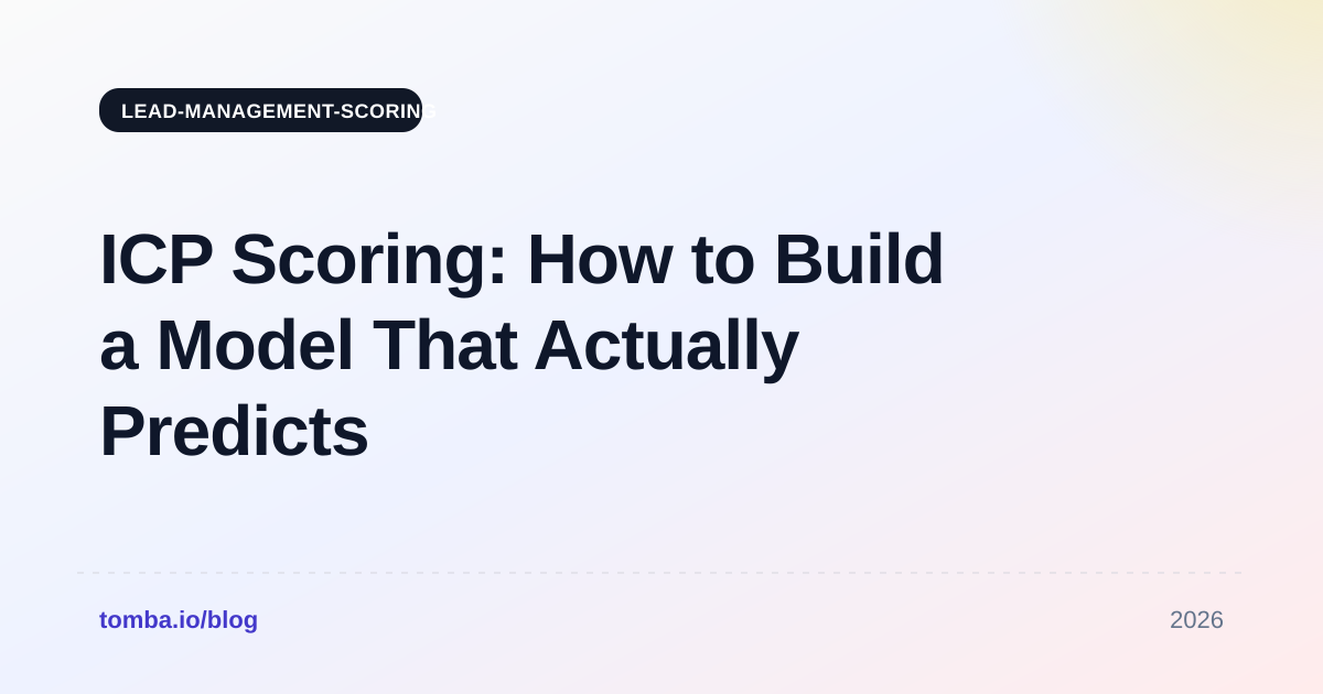 ICP Scoring: How to Build a Model That Actually Predicts Revenue