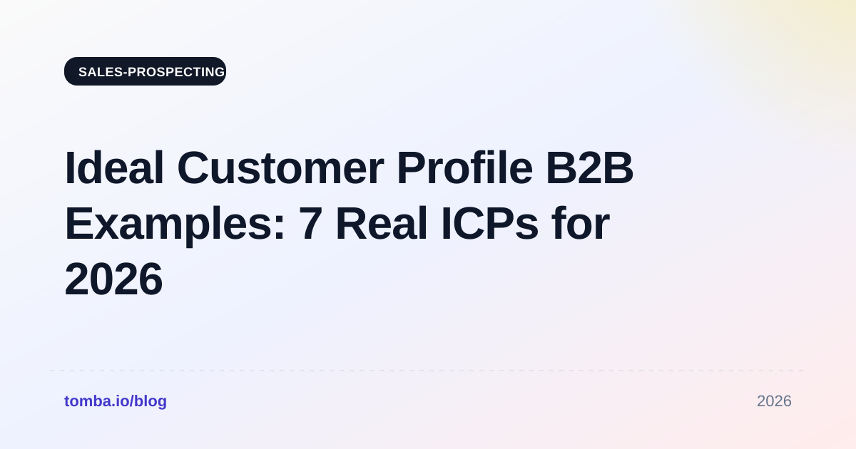 Ideal Customer Profile B2B Examples: 7 Real ICPs for 2026
