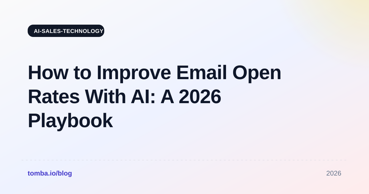 How to Improve Email Open Rates With AI: A 2026 Playbook