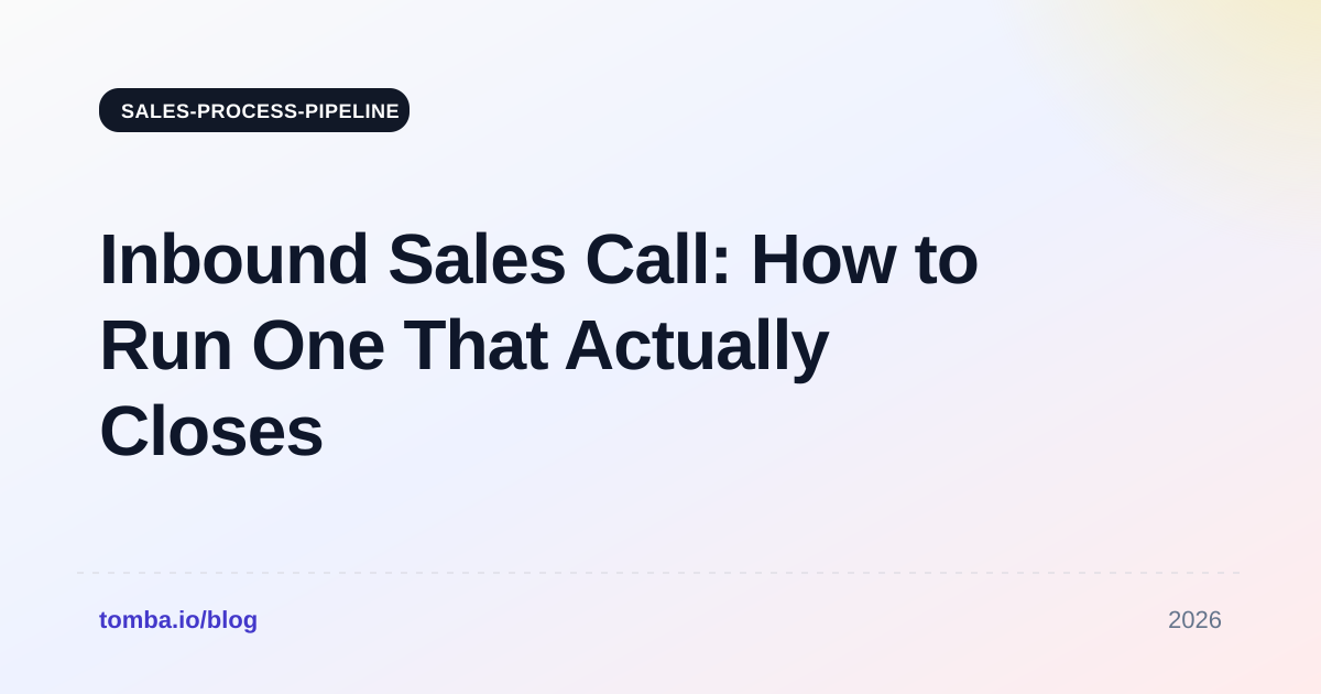 Inbound Sales Call: How to Run One That Actually Closes