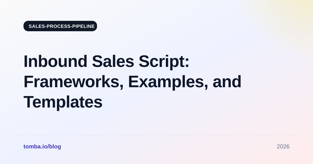 Inbound Sales Script: What Actually Converts in 2026 - Tomba Blog