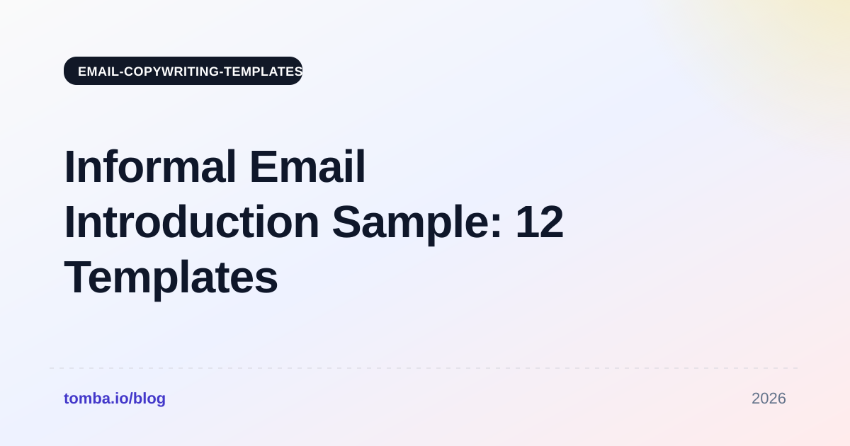 Informal Email Introduction Sample: 12 Templates That Work
