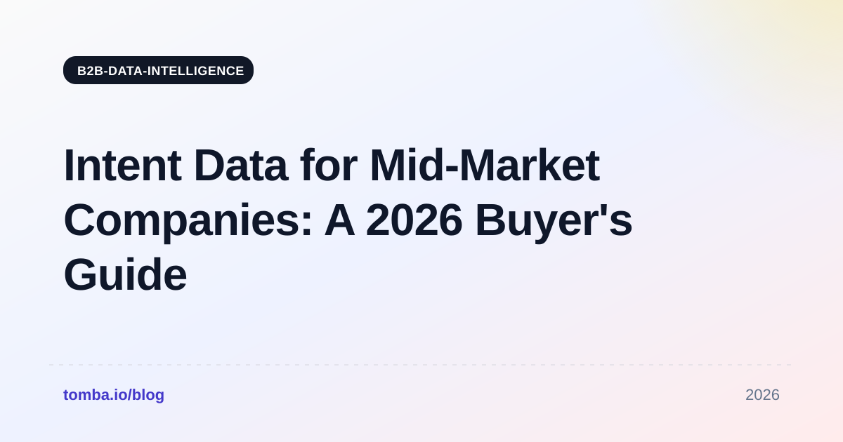 Intent Data for Mid Market Companies: A 2026 Buyer's Guide