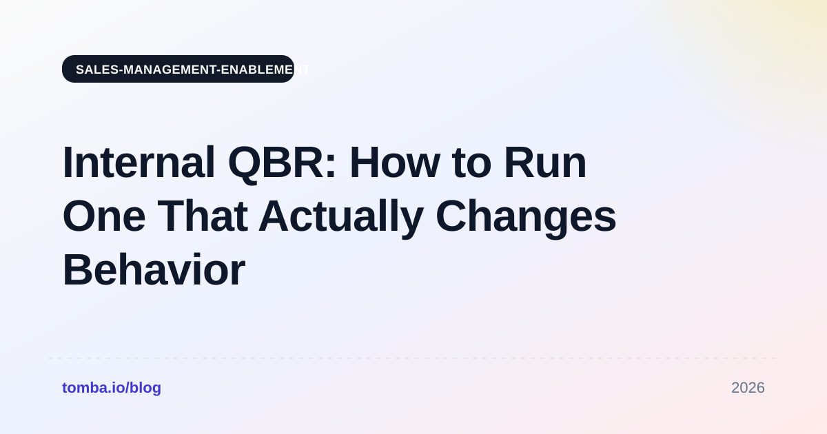 Internal QBR: How to Run One That Actually Changes Behavior