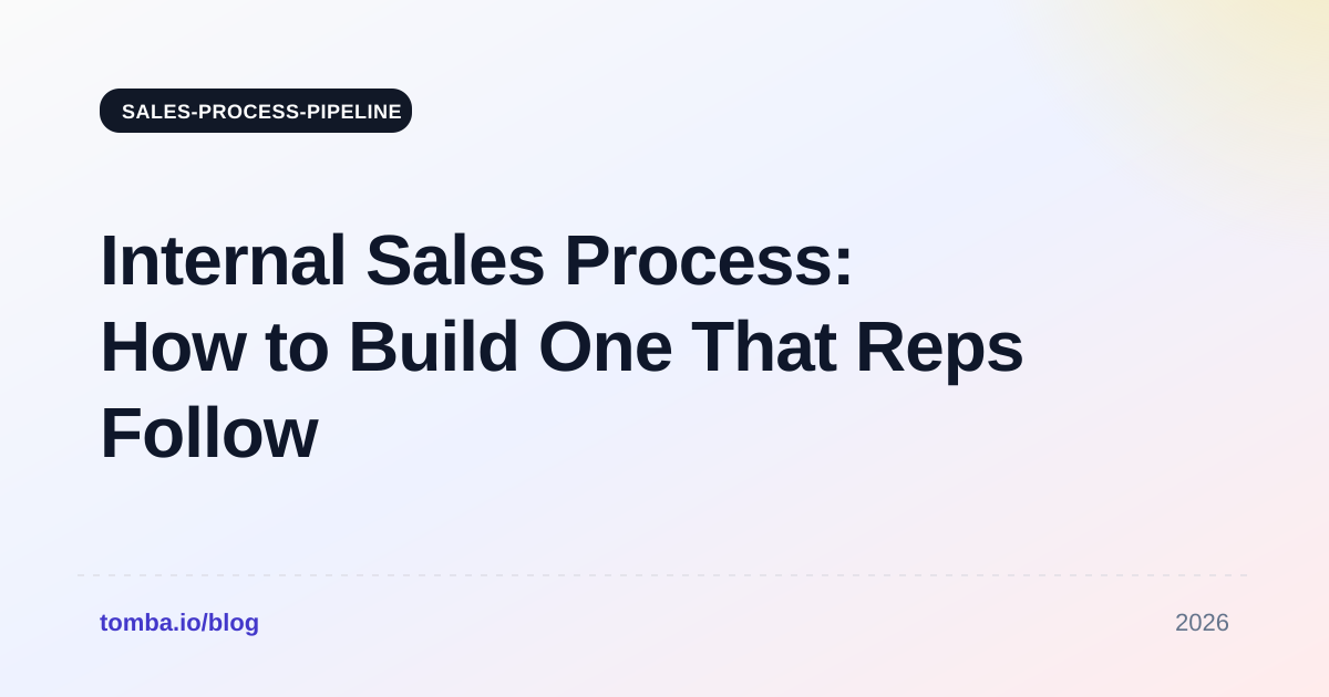 Internal Sales Process: How to Build One That Reps Follow