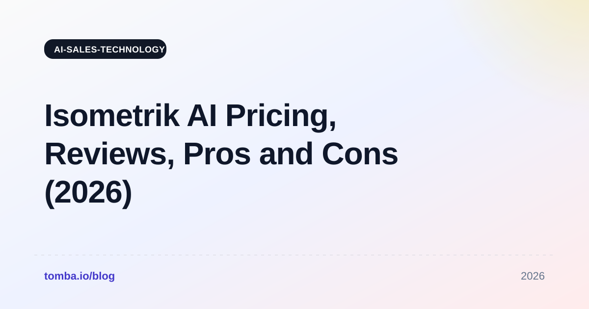 Isometrik AI Pricing, Reviews, Pros and Cons (2026)