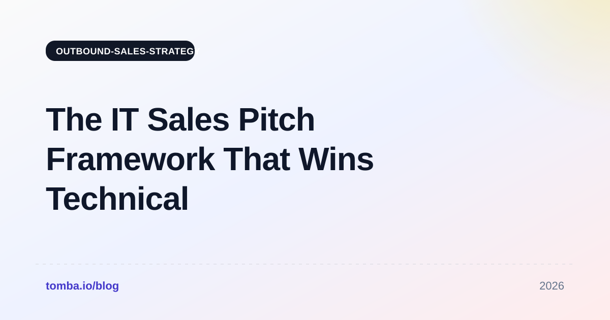 The IT Sales Pitch Framework That Wins Technical Buyers