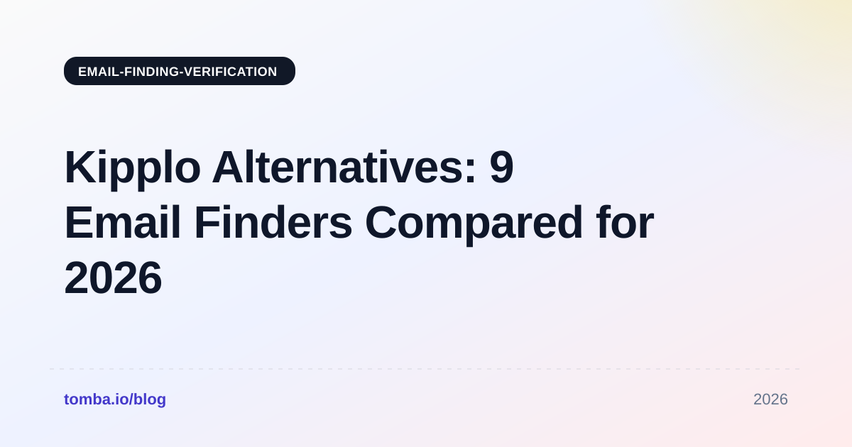 Kipplo Alternatives: 9 Email Finders Compared for 2026