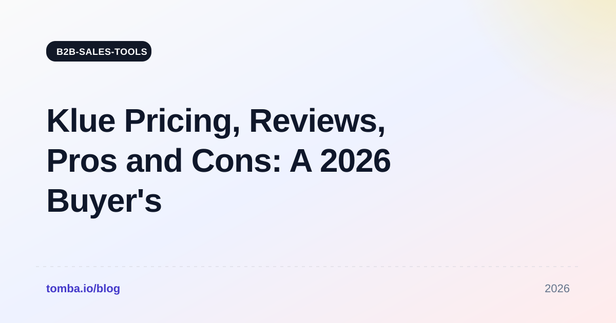 Klue Pricing Reviews Pros and Cons: A 2026 Buyer's Guide