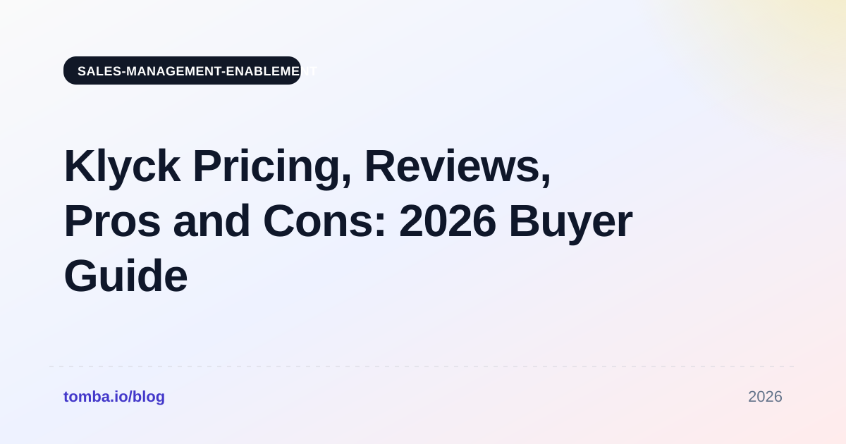 Klyck Pricing, Reviews, Pros and Cons: 2026 Buyer Guide