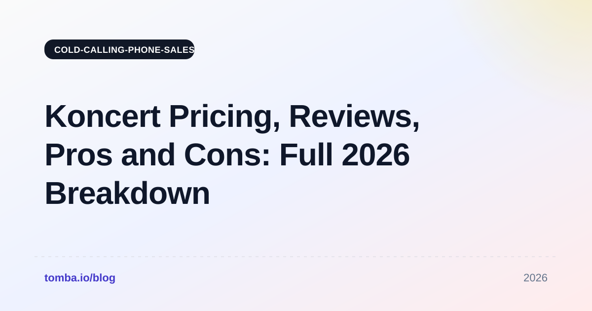 Koncert Pricing, Reviews, Pros and Cons: Full 2026 Breakdown