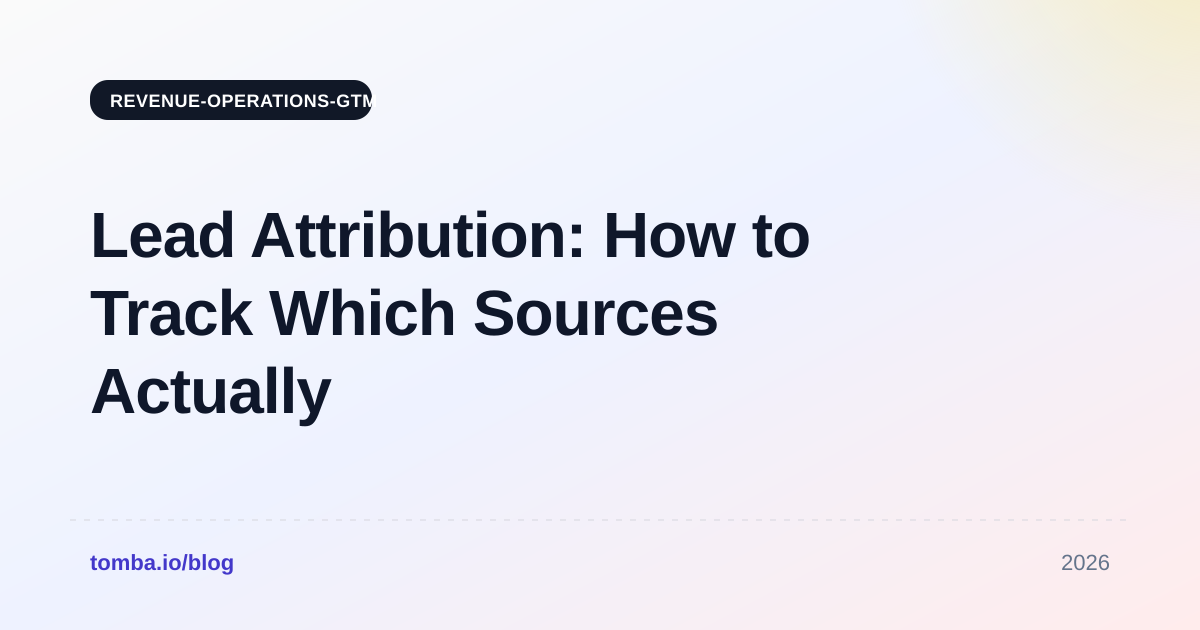 Lead Attribution: How to Track Which Sources Actually Close
