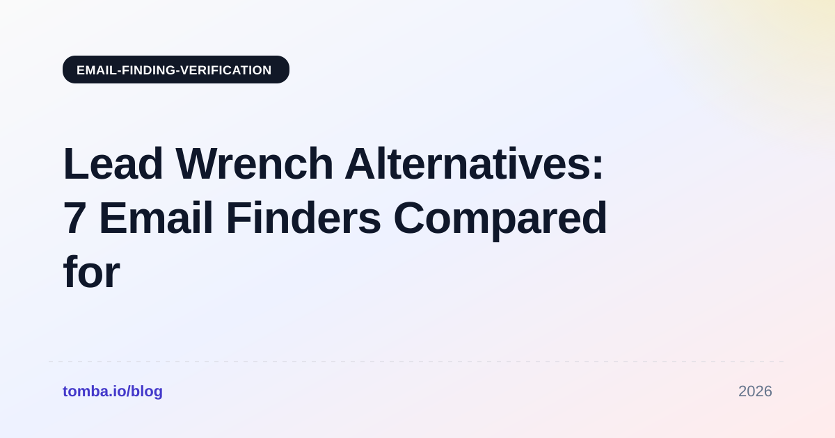 Lead Wrench Alternatives: 7 Email Finders Compared for 2026