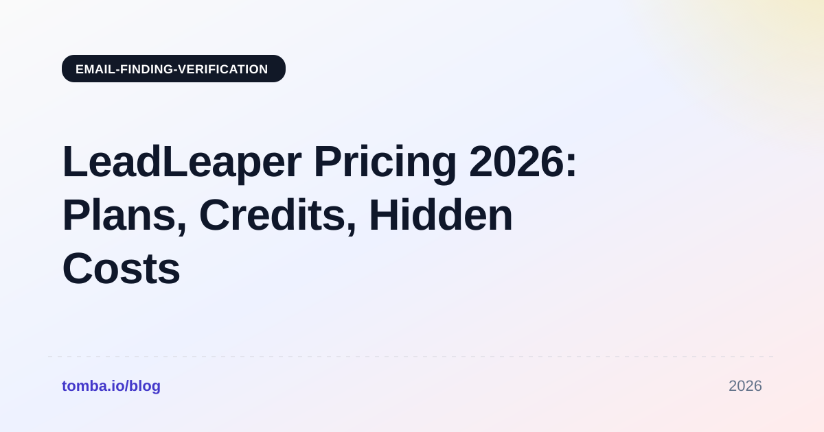 LeadLeaper Pricing 2026: Plans, Credits, Hidden Costs & Alternatives