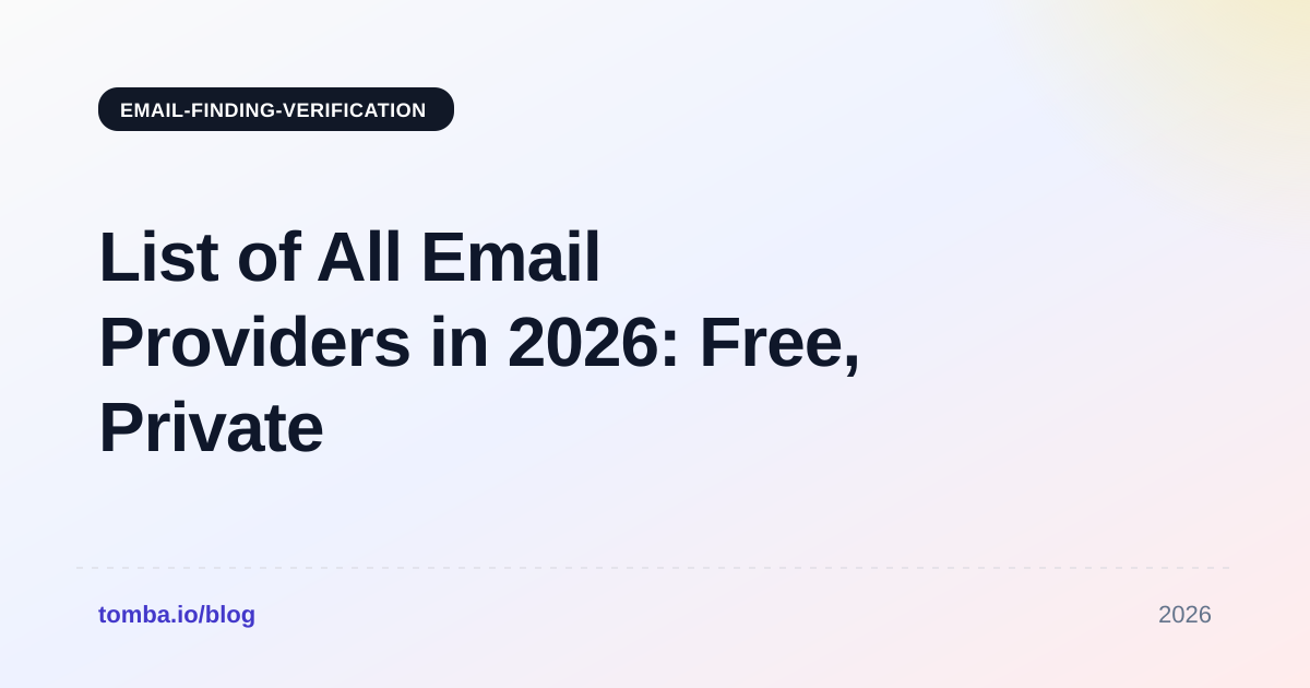 List of All Email Providers in 2026: Free, Private & Business