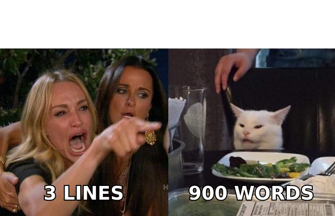 Short blurb versus a long-winded intro request