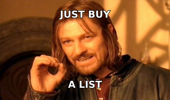 How to get new customers: sales team realizing scraped lead lists do not equal a pipeline
