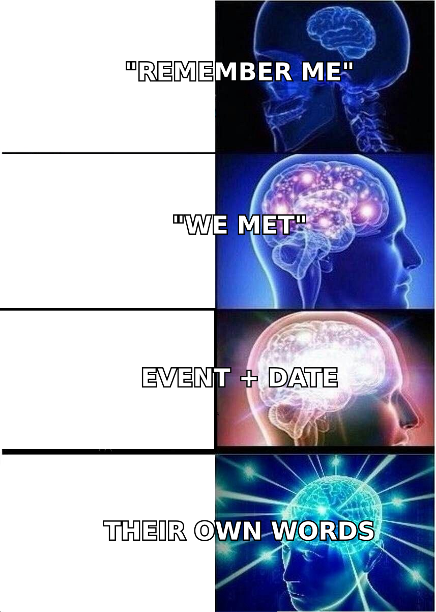 Escalating levels of reconnection email specificity
