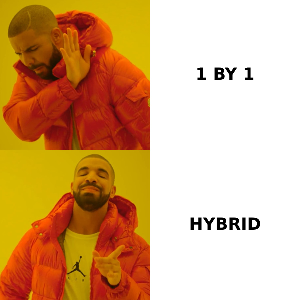 Choosing hybrid dynamic video over recording each one individually