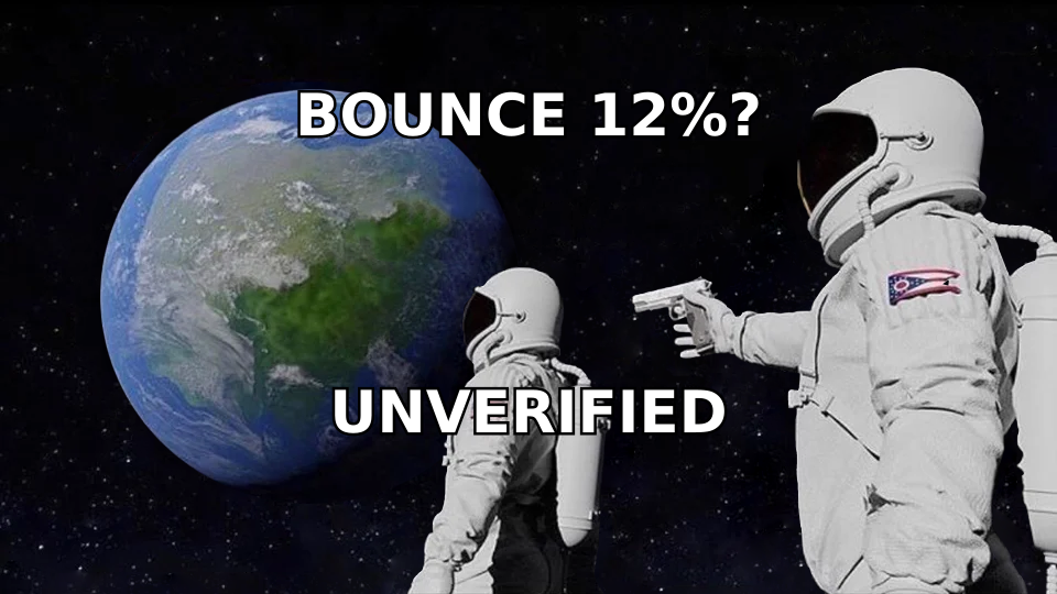 Realizing the reported bounce rate came from unverified records