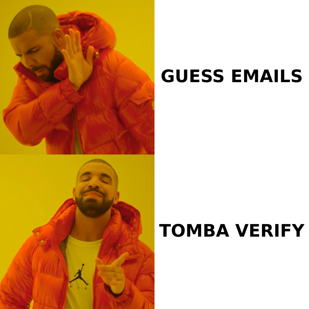 Sales rep choosing between guessing email patterns and running verified Tomba lookups