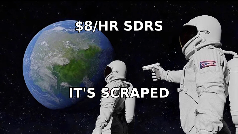 SDR pricing looks cheap until you check the data source