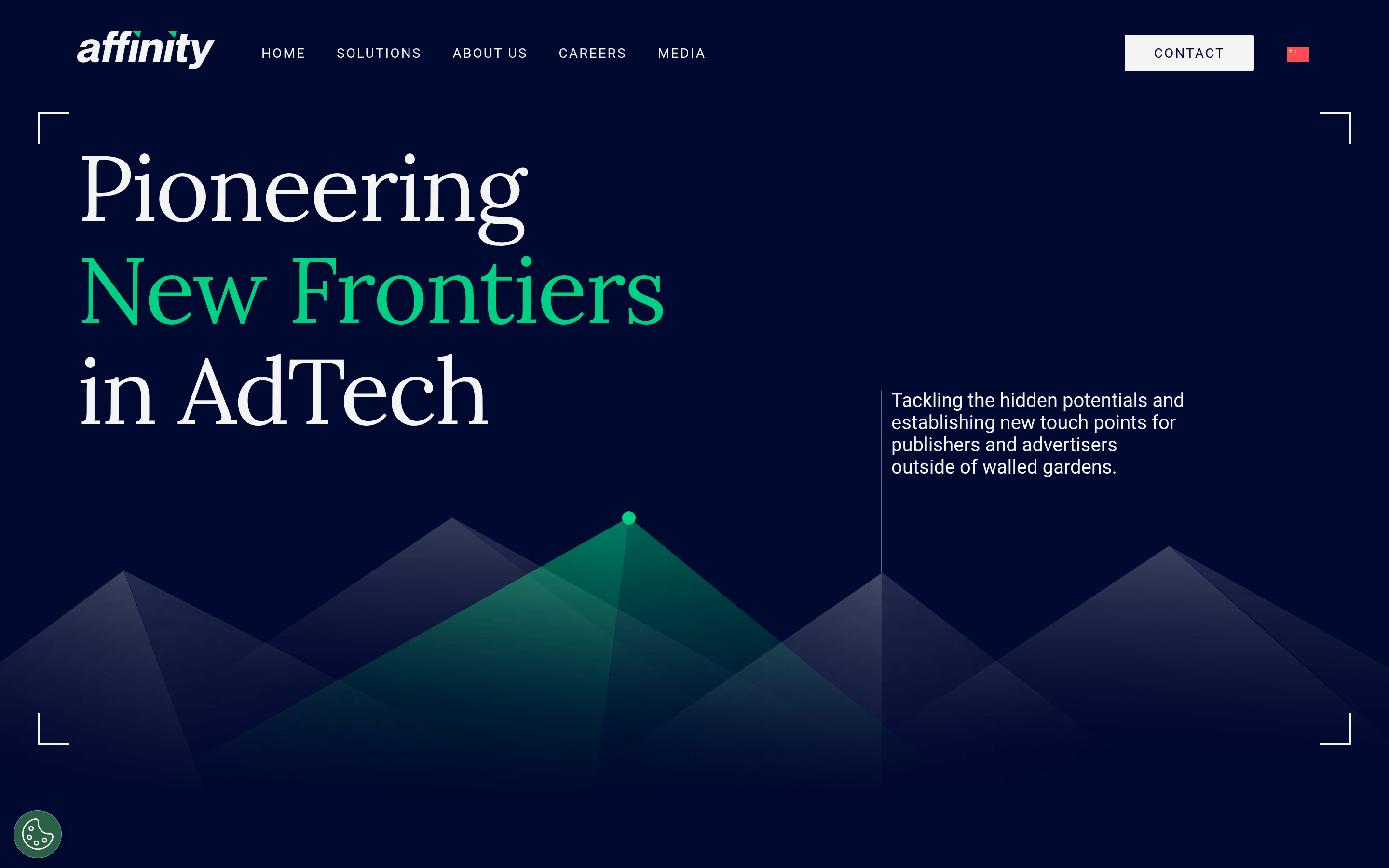 Affinity website screenshot — product, features and pricing