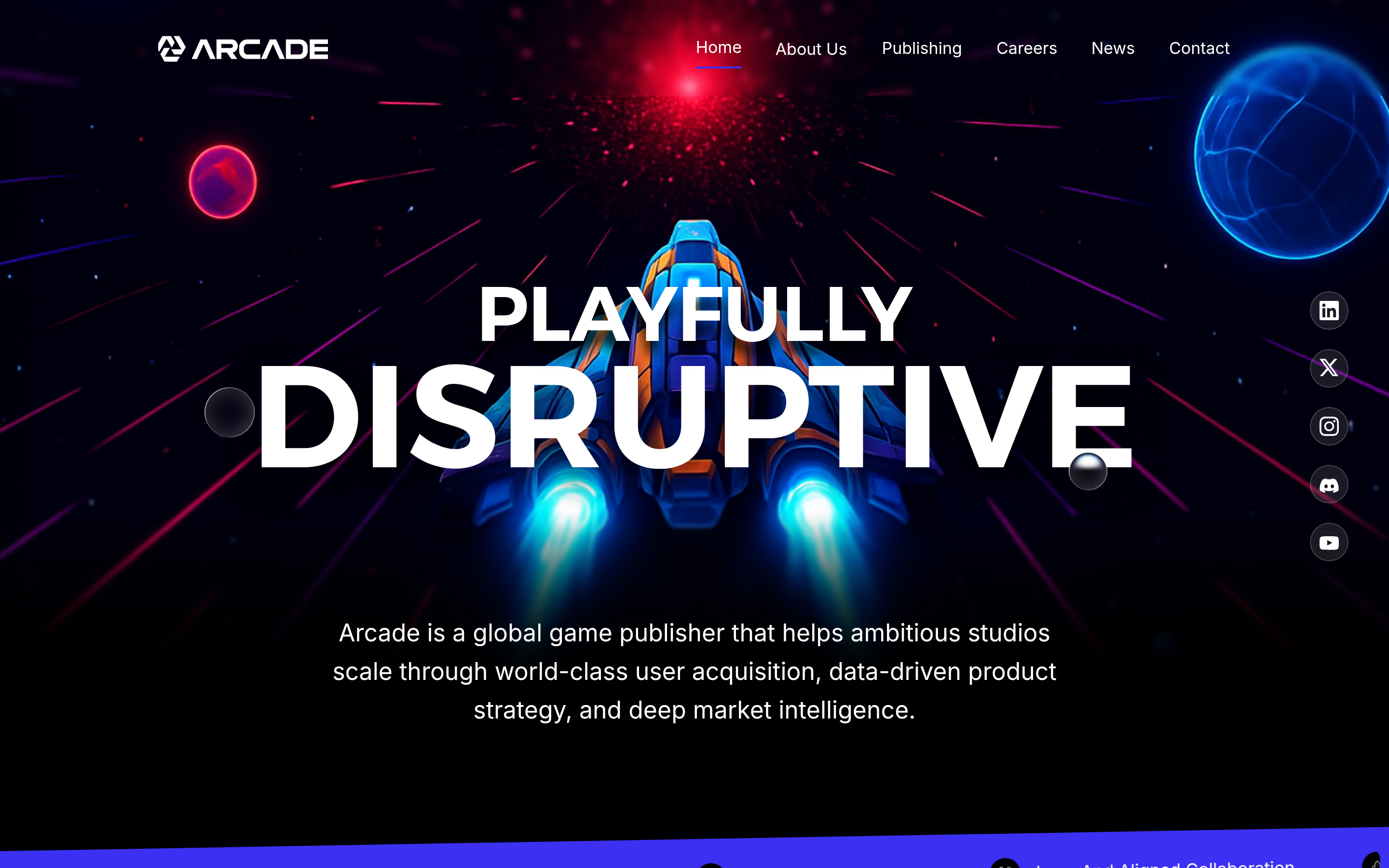 Arcade website screenshot — product, features and pricing