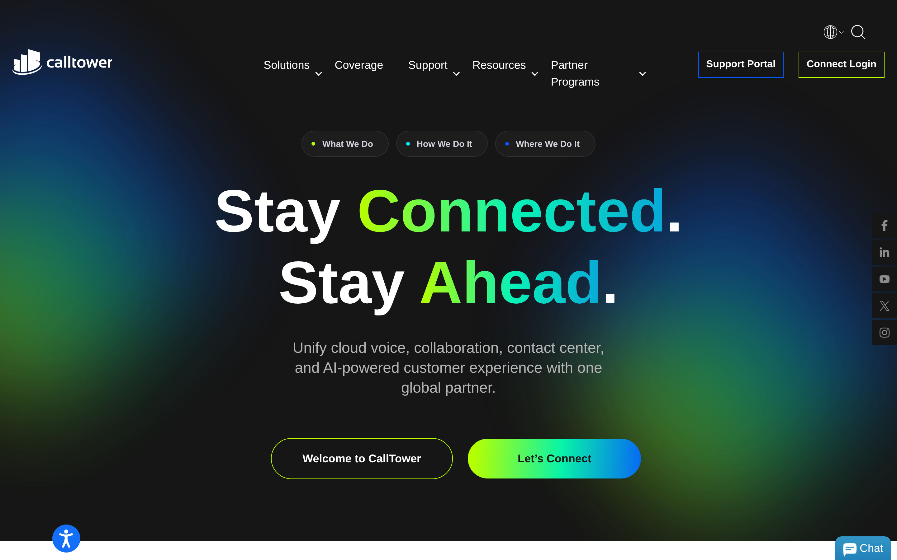 CallTower website screenshot — product, features and pricing