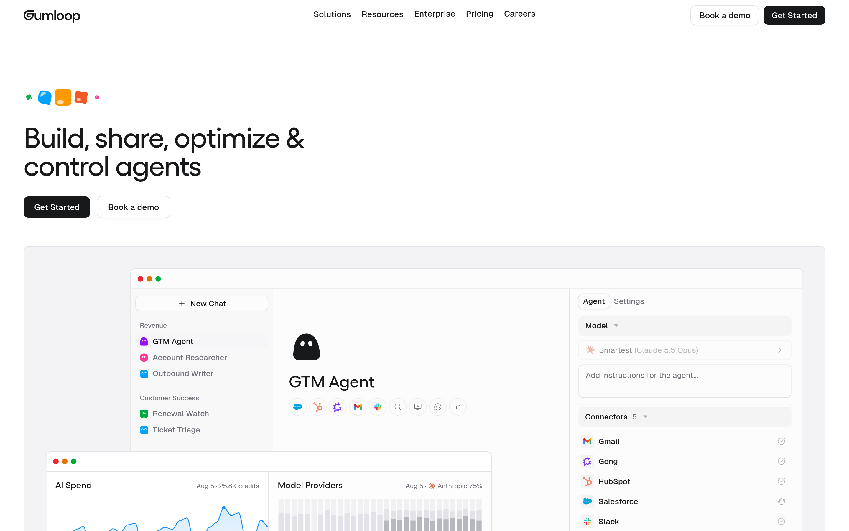Gumloop website screenshot — product, features and pricing